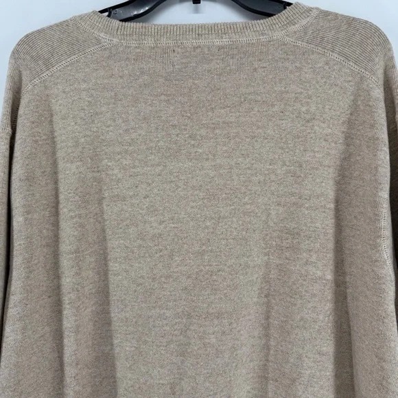 POLO Ralph Lauren Crewneck Cotton Sweater Beige Mens Size 3LT - Picture 7 of 10